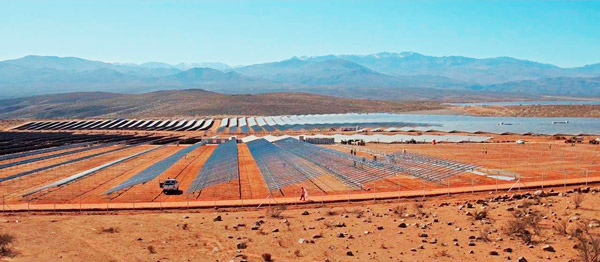 Central fotovoltaica en construcción el Romero, en Chile