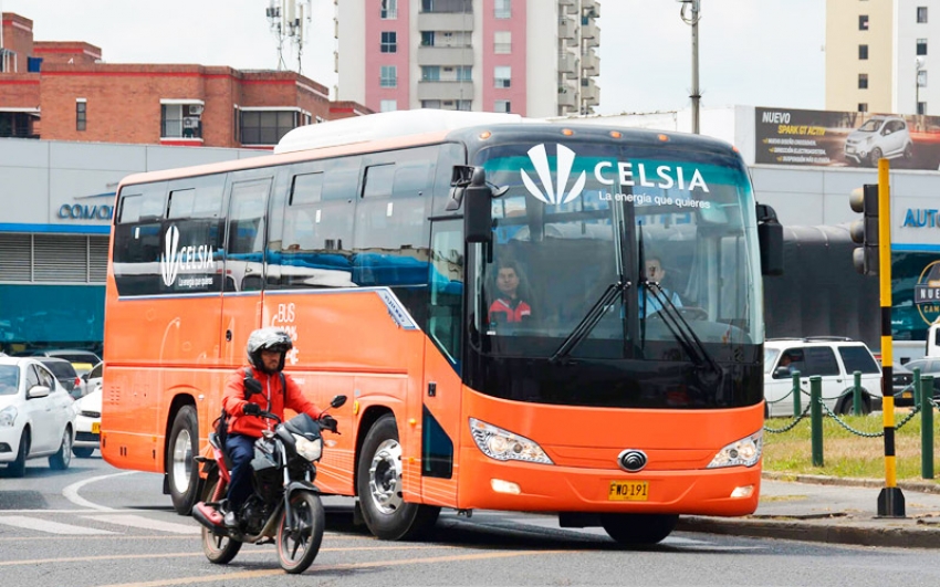 Celsia pone a rodar su primer bus eléctrico en el Valle para movilizar a colaboradores