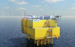 Plataforma offshore de 2GW.  Foto cortesía de TenneT